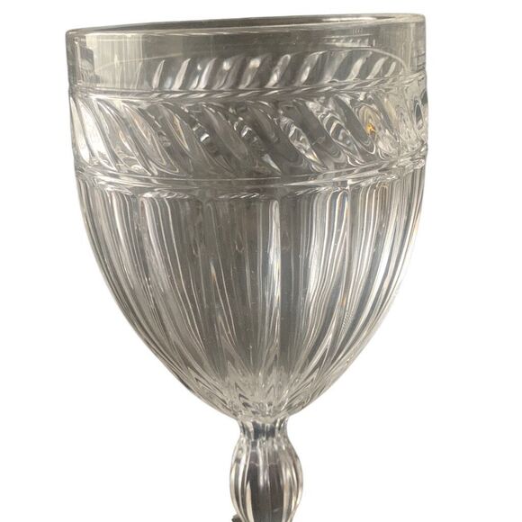 Vintage MIKASA Italian Countryside Crystal Goblet Glasses Water 7 1/8” Lot of 4 - Picture 14 of 16